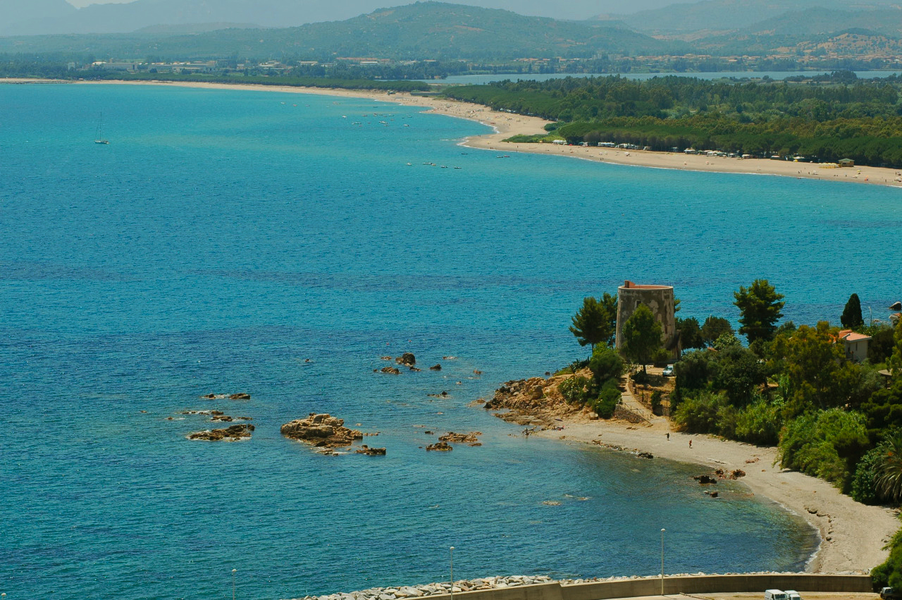 Tancau Beach seen from Santa Maria Novarrese Tancau Beach seen from Santa Maria Novarrese