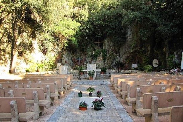 El Santuario de la Madonna delle Grazie, en Allumiere