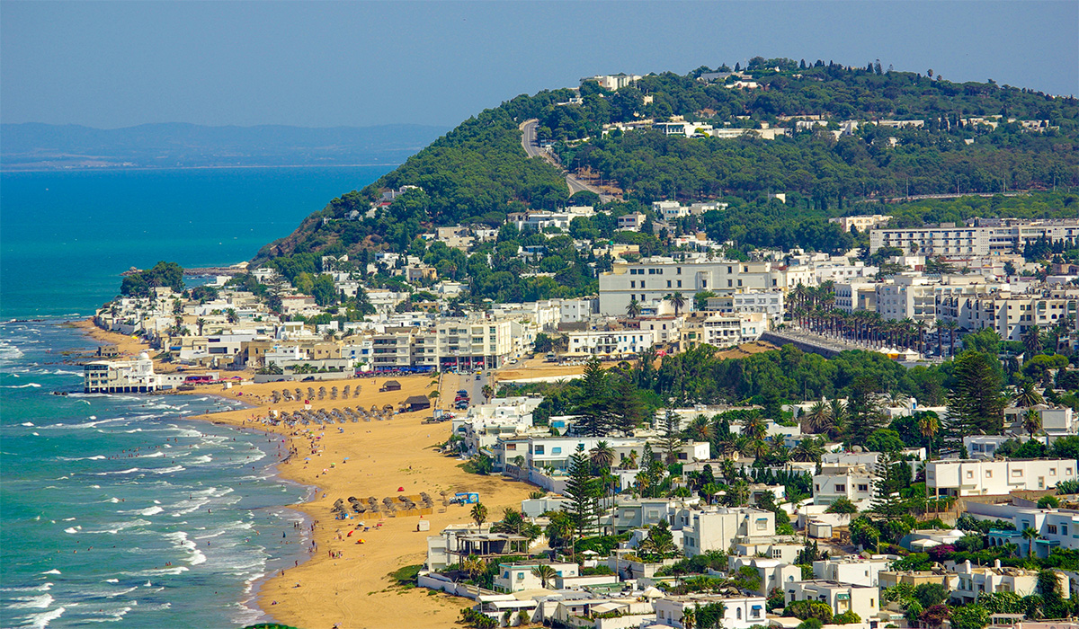 Tunisi: una panoramica della spiaggia della Marsa