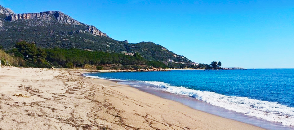 La playa de Tancau en Lotzorai