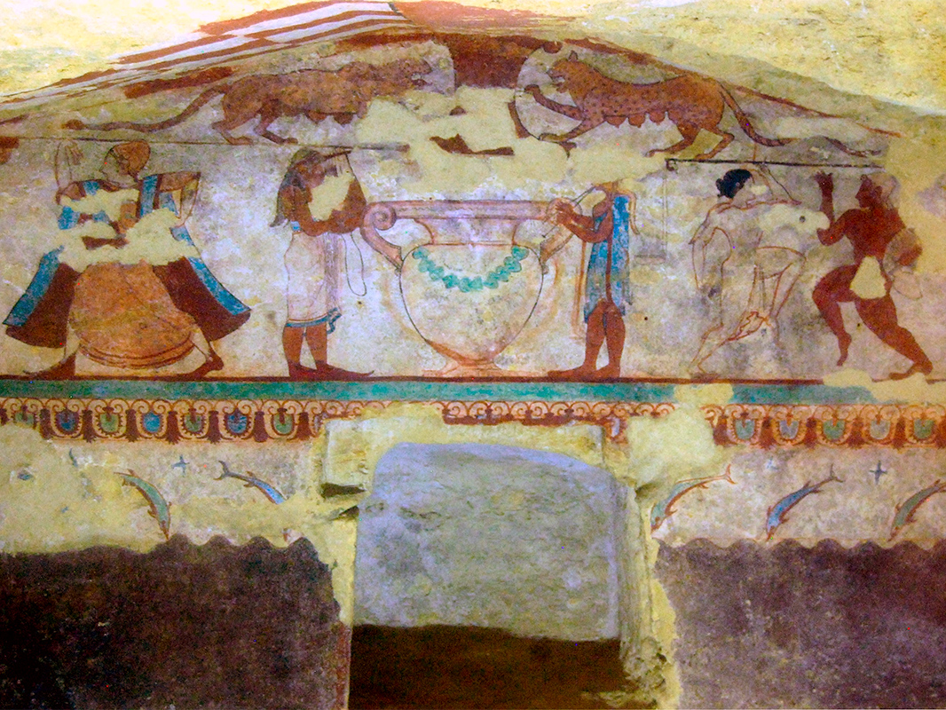 Etruscan Necropolis of Monterozzi - Tomb of the Lionesses by Gian Luca Ferme - Own work, CC BY-SA 3.0