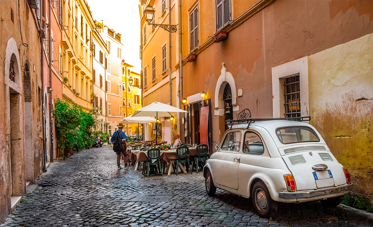 A typical corner in Trastevere