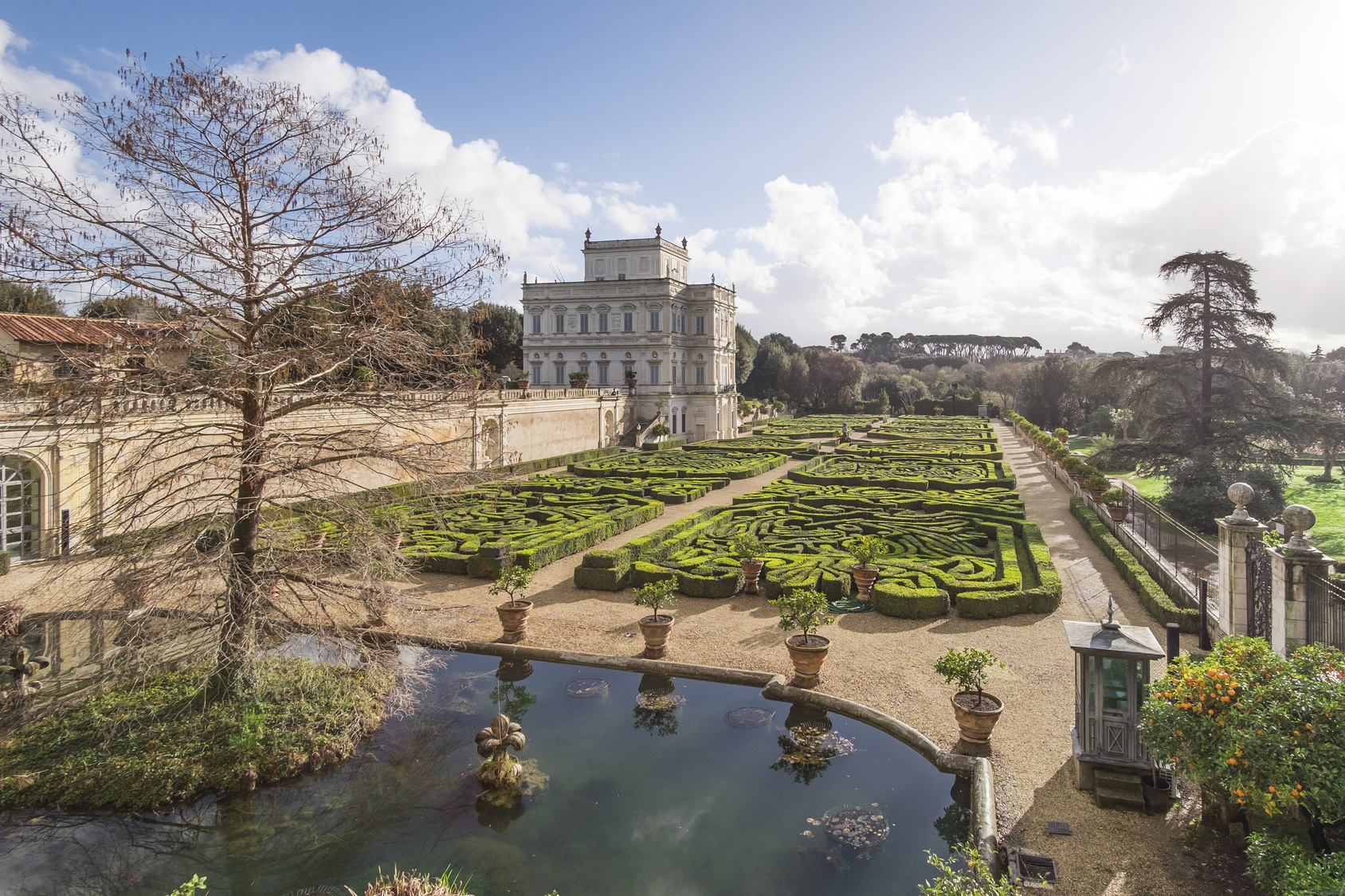 Panorámica immpresionante de la Casa del Bel Respiro - Villa Pamphili (Roma)